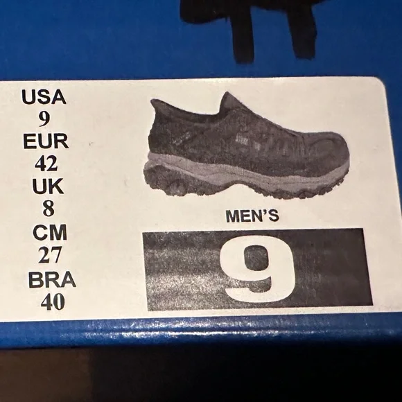 STEEl TOE Skechers Black Slip-On Shoes‎ Mens Sizes 7, 9, 11.5,13 NEW in Box
